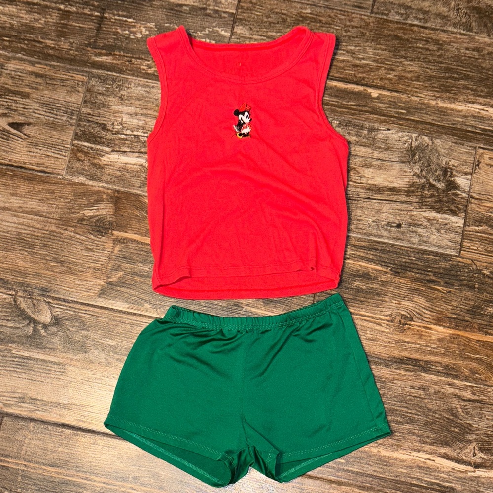Minnie Mouse Red & Green Women's Sleepwear Set